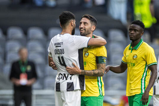 Nahir Besara of Hammarby and Aiham Ousou of Royal Charleroi