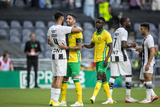 Nahir Besara of Hammarby and Aiham Ousou of Royal Charleroi
