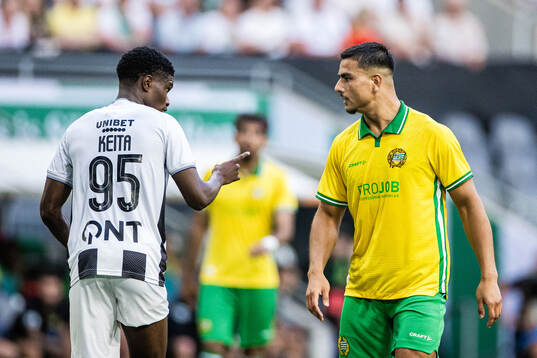Check Keita Royal Charleroi SC and Jusef Erabi of Hammarby