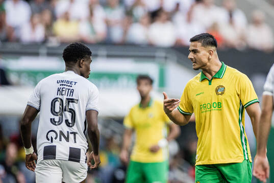 Check Keita of Royal Charleroi SC and Jusef Erabi of