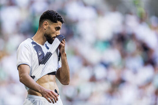 Aiham Ousou of Royal Charleroi SC looks dejected