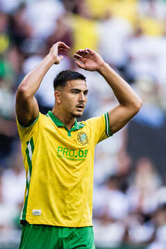 Jusef Erabi of Hammarby reacts