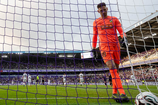 Goalkeeper Etrit Berisha of Häcken looks dejected
