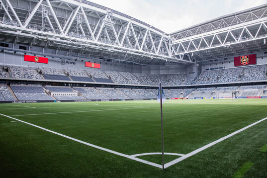 3Arena med Brommapojkarnas logotyper på ljustavlor
