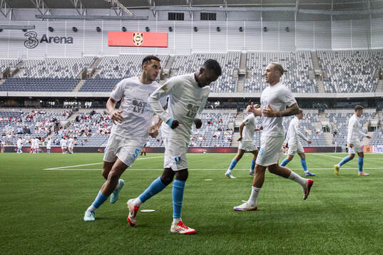 Malmö FFs Taha Ali, Andrej Djuric och Arnor Sigurdsson