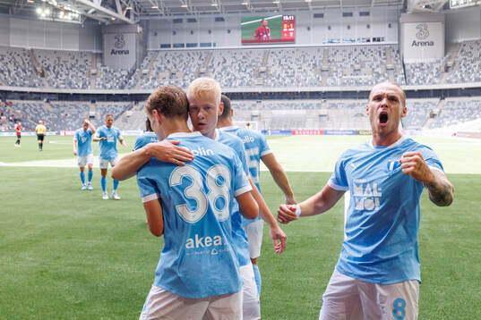 Malmö FFs Hugo Bolin , Otto Rosengren och Arnor Sigurdsson