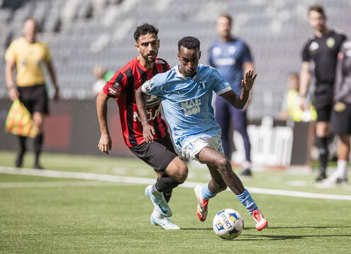 Malmö FFs Taha Ali och Brommapojkarnas Daleho Irandust