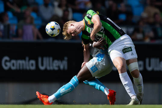 Halmstads Yannick Agnero och GAIS Filip Beckman