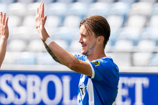 Sleipners Kristoffer Olsson jublar