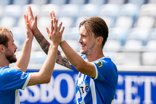 Sleipners Kristoffer Olsson jublar