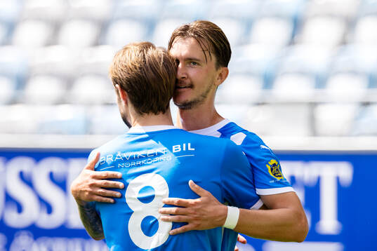 Sleipners Kristoffer Olsson jublar