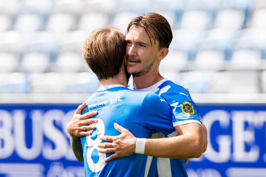 Sleipners Kristoffer Olsson jublar