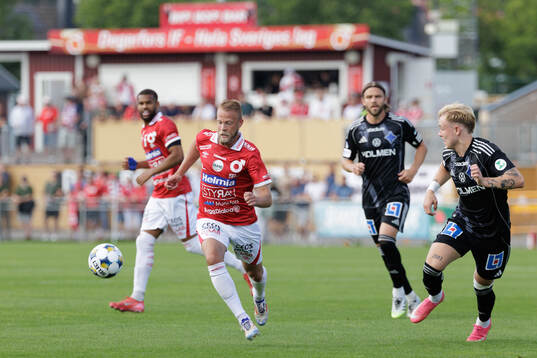 Degerfors Daniel Sundgren och IFK Norrköpings Isak Andri