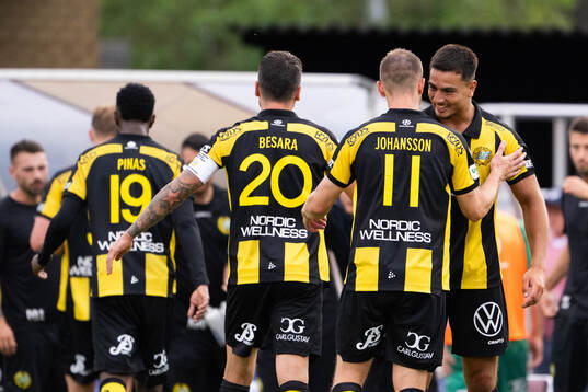 Hammarbys Jusef Erabi jublar