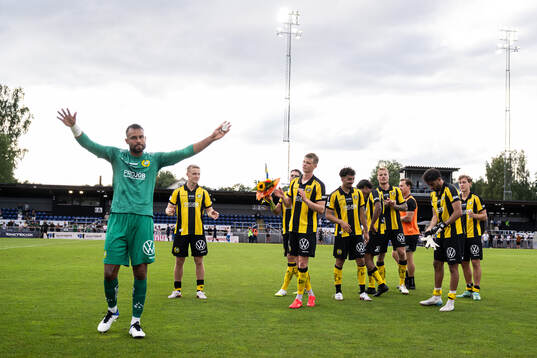 Hammarbys spelare jublar
