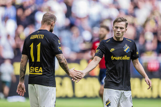 AIKs John Guidetti och Johan Hove