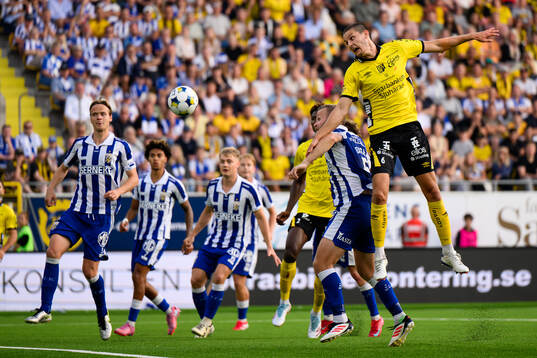 IFK Göteborgs Jonas Bager och Elfsborgs Rasmus Wikström