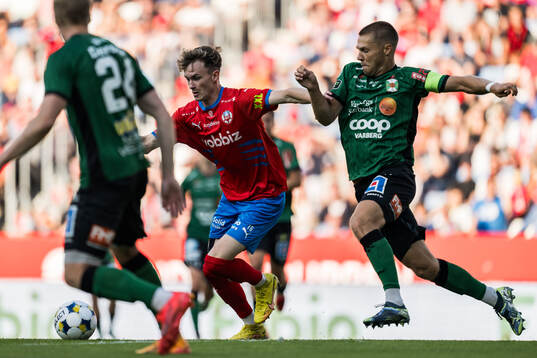 Helsingborgs Alexander Johansson och Varbergs Gustav Broman