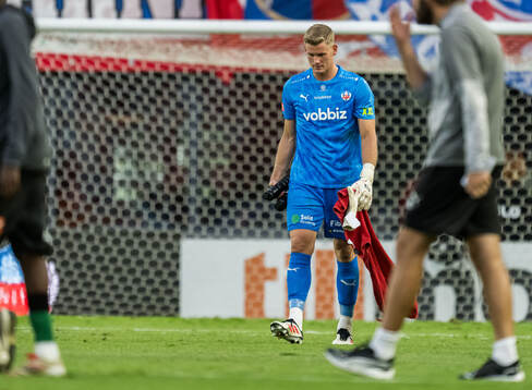 Helsingborgs målvakt Johan Brattberg deppar
