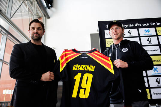 Brynäs sportchef Johan Alcén och Nicklas Bäckström