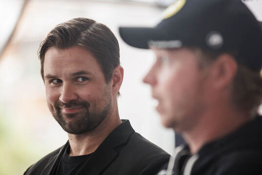 Brynäs sportchef Johan Alcén och Nicklas Bäckström