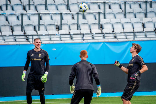 Goalkeeper Robin Olsen, goalkeeper Joakim Persson and