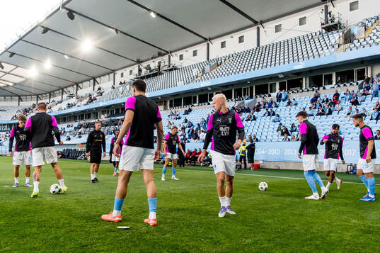 Otto Rosengren of Malmö FF ahead ofof the UEFA Champions