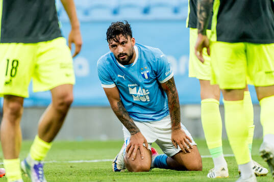 Sead Haksabanovic of Malmö FF looks dejected