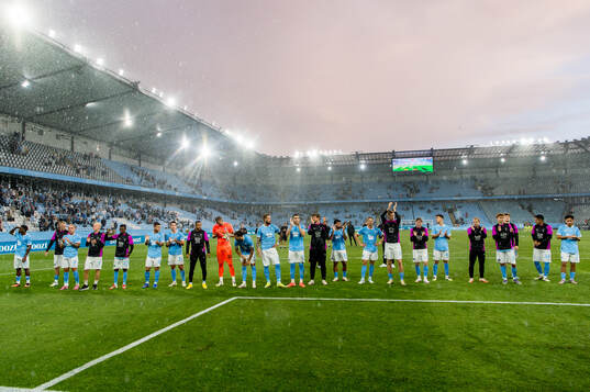 Players of Malmö FF celebrate