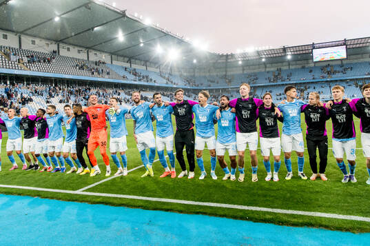 Players of Malmö FF celebrate