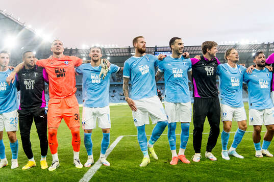 Players of Malmö FF celebrate