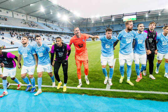 Players of Malmö FF celebrate