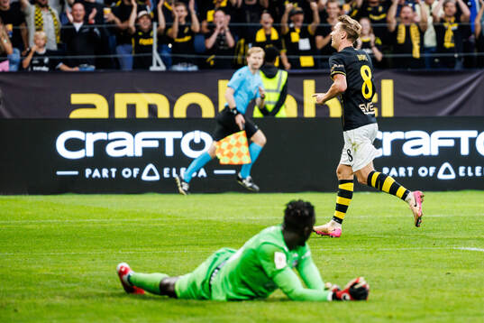 Johan Hove of AIK celebrates