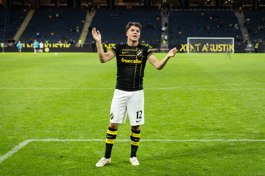 Charlie Pavey of AIK celebrates
