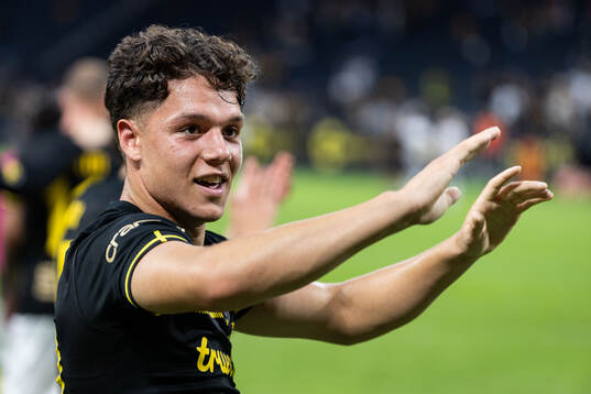 Charlie Pavey of AIK celebrates