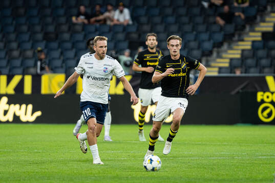 Andre Frolov of Paide Linnameeskond against Yannick Geiger