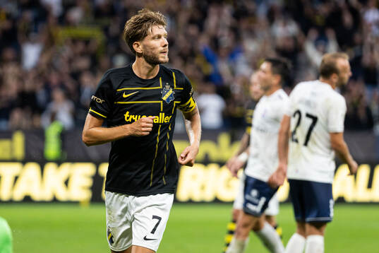 Anton Salétros of AIK celebrates