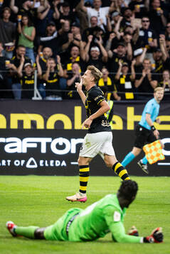 Johan Hove of AIK celebrates