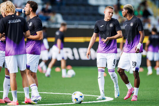Ludwig Augustinsson and Nilson Angulo of Anderlecht