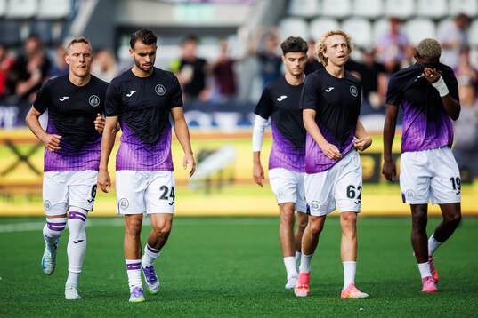 Enric Llansana and Basile Vroninks of Anderlecht