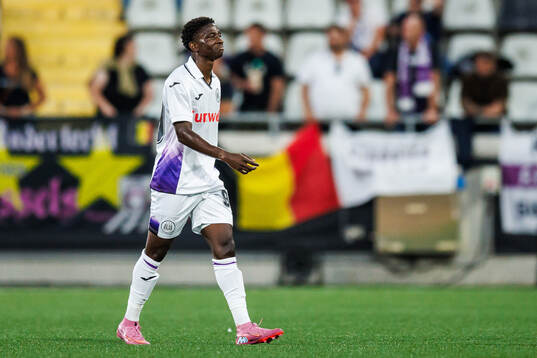 Ibrahim Kanate of Anderlecht leaves the pitch