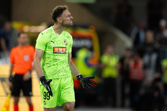 goalkeeper Etrit Berisha celebrates