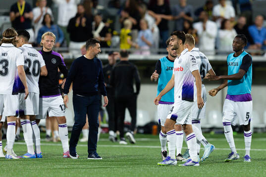 Players of Anderlecht look dejected the UEFA Europa League