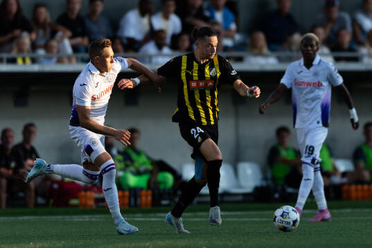Ludwig Augustinsson of Anderlecht and Amor Layouni of