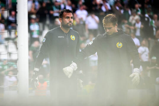 Goalkeeper Warner Hahn of Hammarby