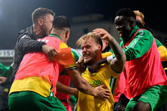 Victor Eriksson of Hammarby celebrates