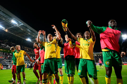 Players of Hammarby celebrate