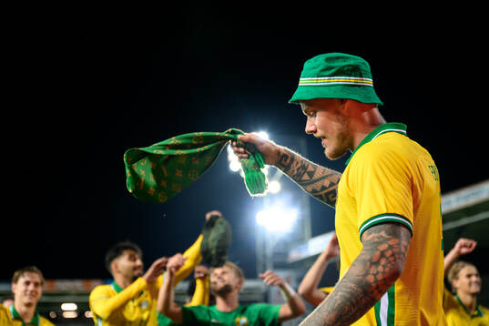 Victor Eriksson of Hammarby celebrates