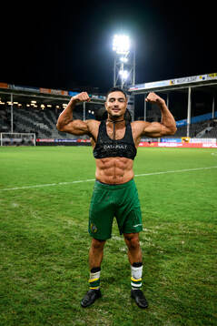 Jusef Erabi of Hammarby celebrates