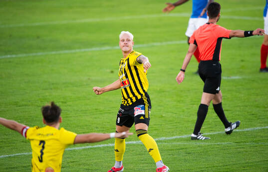 IFK Hässleholms Alexander Sjöström gör 1-0 bakom